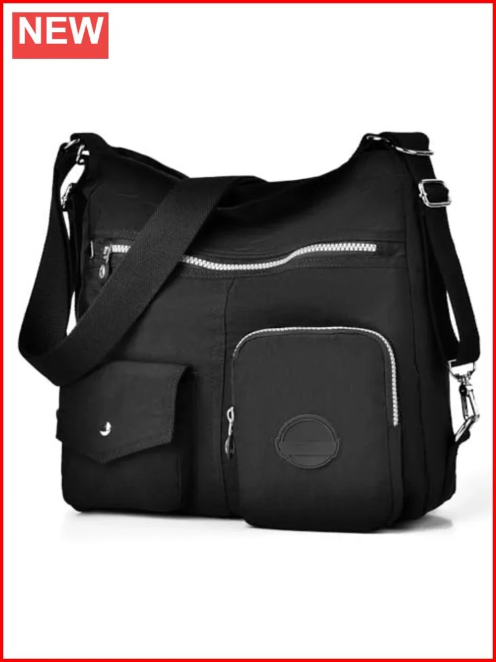 Waterproof Nylon Hobo Crossbody Convertible Backpack RFID